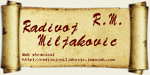 Radivoj Miljaković vizit kartica